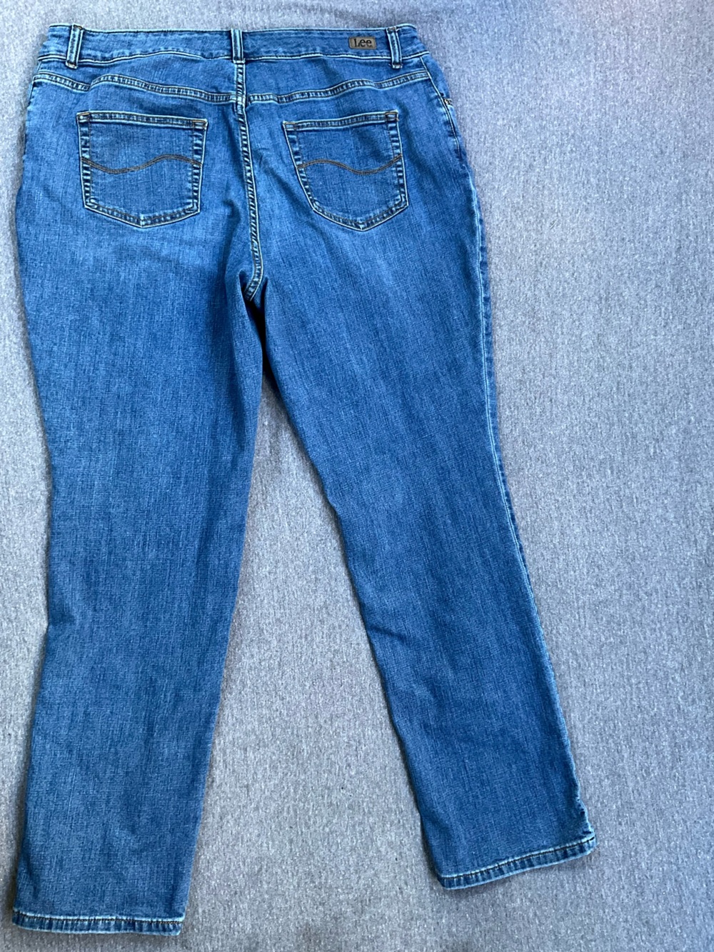 Lee Plus Relaxed Fit Straight Leg Jeans Size 20W Long Mid Ris - Picture 7 of 10
